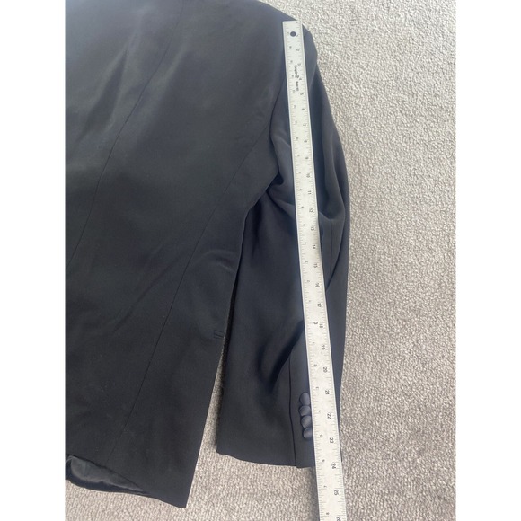 Vintage Giorgio Armani Tuxedo Jacket 42R Black Wool Silk Lined Formal Italy - Picture 5 of 16
